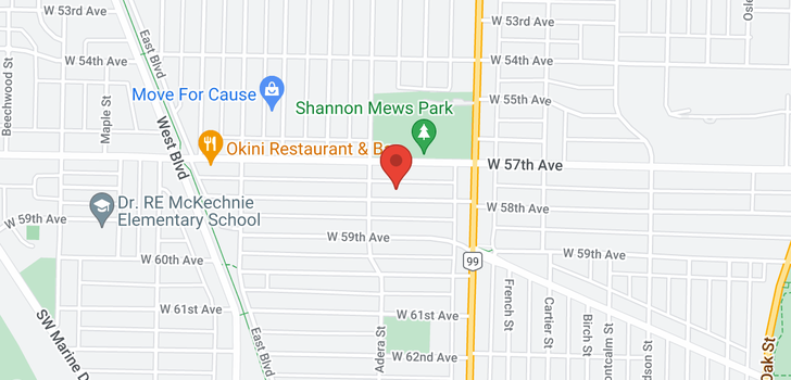 map of 1575 W 58TH AVENUE